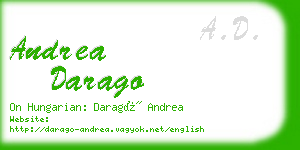 andrea darago business card
